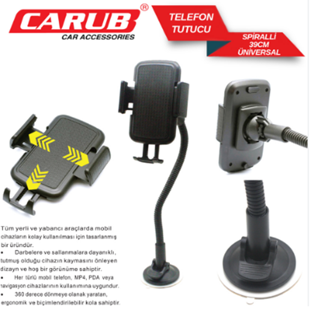 TELEFON TUTUCU 39CM SPIRALLI VANTUZLU