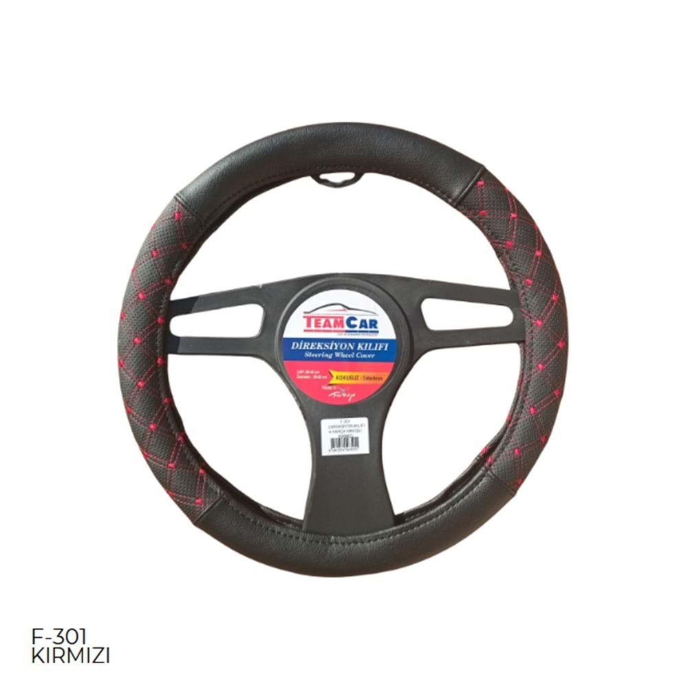 DIREKSIYON KILIFI POSETLI GECME 38CM 4 PARCA NAKISLI KIRMIZI