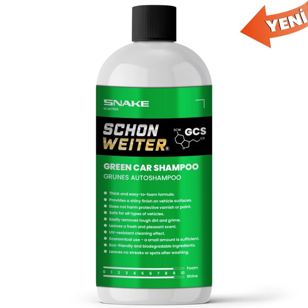 Schön Weiter Schön Weiter GCS Green Car Shampoo Snake 500Ml – Yeşil Cilalı Oto Şampuanı