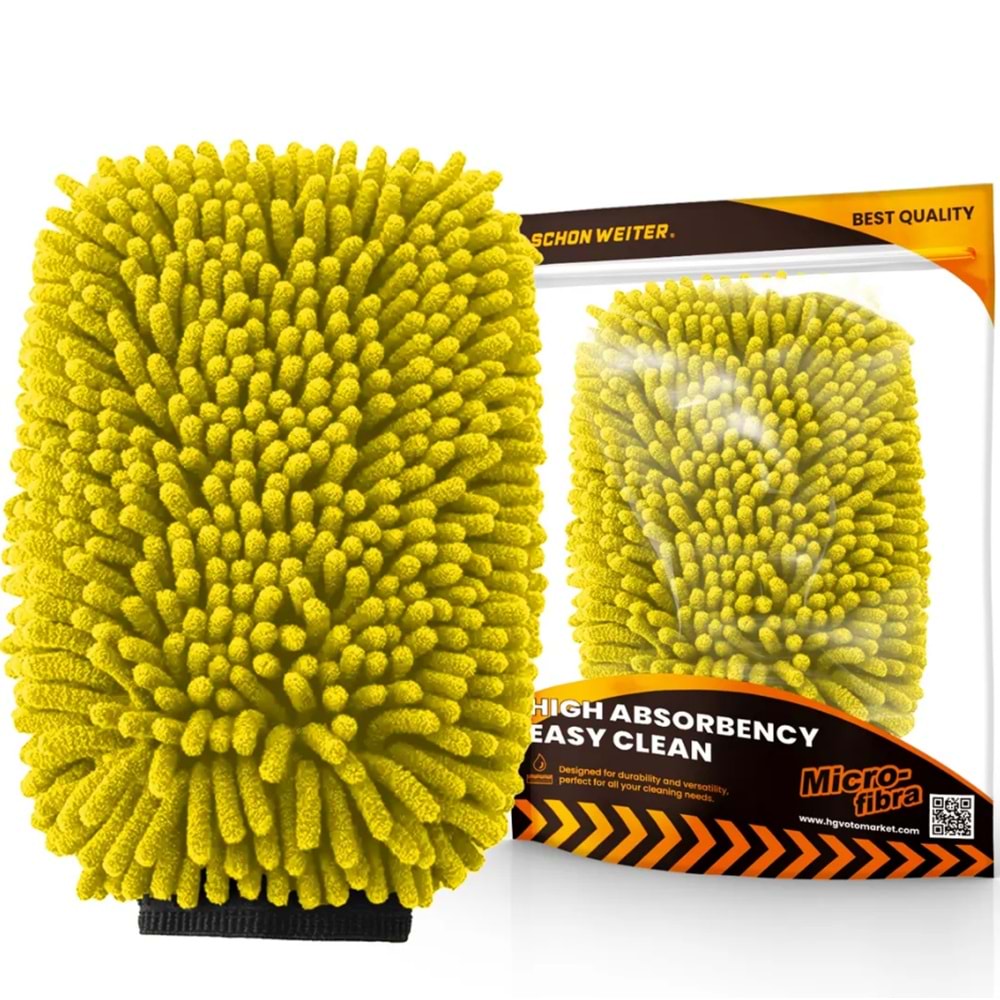 Schön Weiter Sarı Double Face Makarna Yıkama Eldiveni