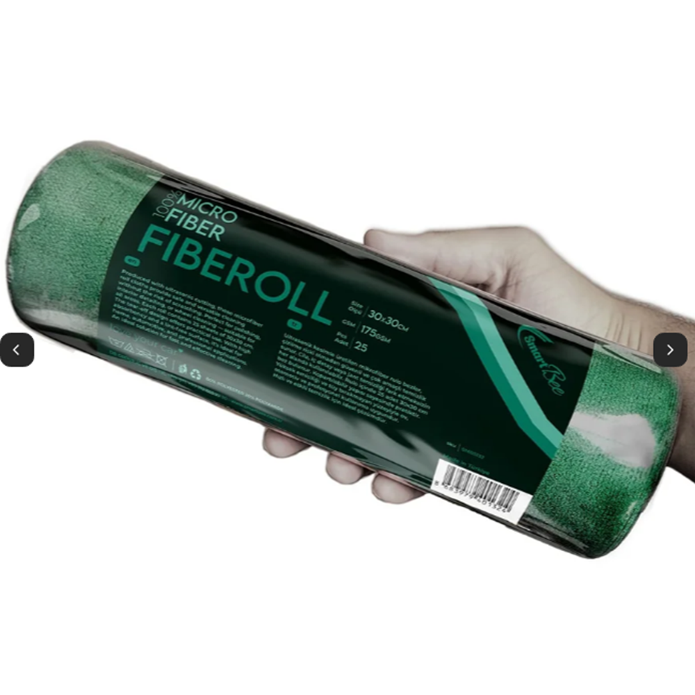 FIBEROLL 25pcs Microfiber Tear Away Roll 30x30cm 175GSM - Dark Green