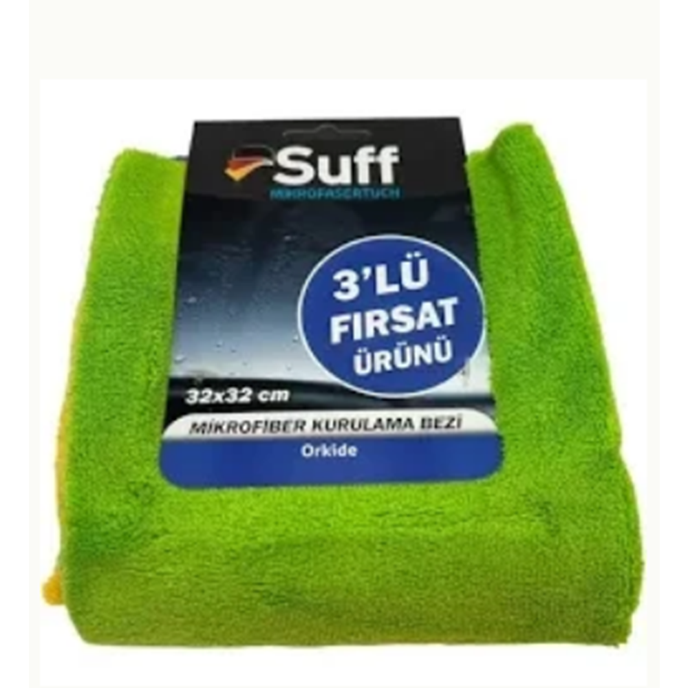 SUFF 3 LÜ FIRSAT MIKROFIBER KURULAMA BEZI (ORKIDE)40X30