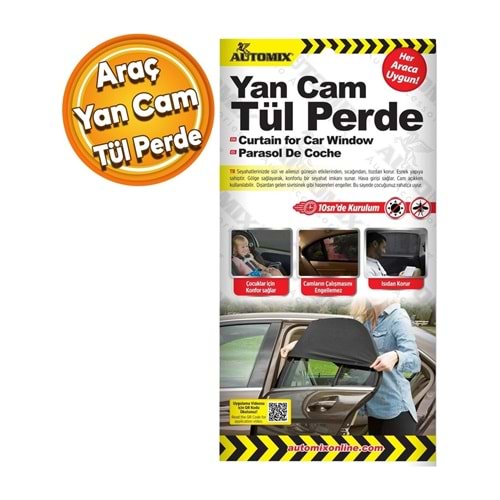 YAN CAM TUL PERDE SIYAH KAPIYA GECME