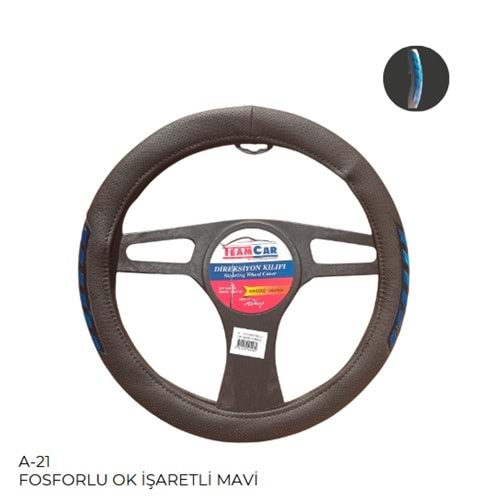 DIREKSIYON KILIFI POSETLI GECME 38CM FOSFORLU OK MAVI