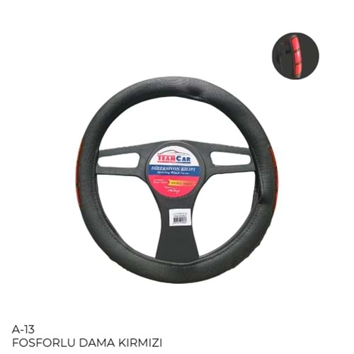 DIREKSIYON KILIFI POSETLI GECME 38CM FOSFORLU DAMA KIRMIZI