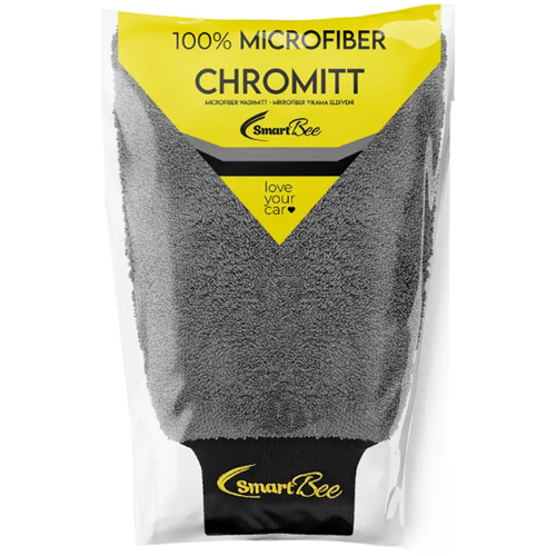 CHROMITT 440GSM Dark Grey Microfiber Auto Washmitt 22x29cm - SMB322