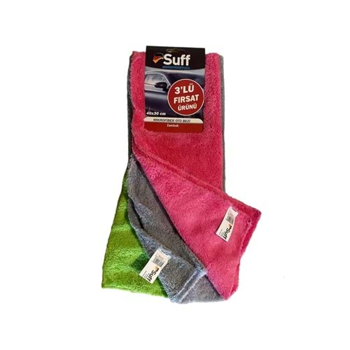 SUFF 3 LÜ FIRSAT MIKROFIBER CILA BEZI (ZAMBAK) 40X30