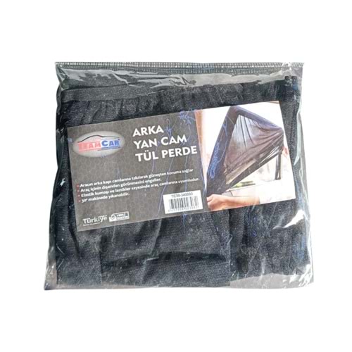 YAN CAM TUL PERDE SIYAH KAPIYA GECME ADET