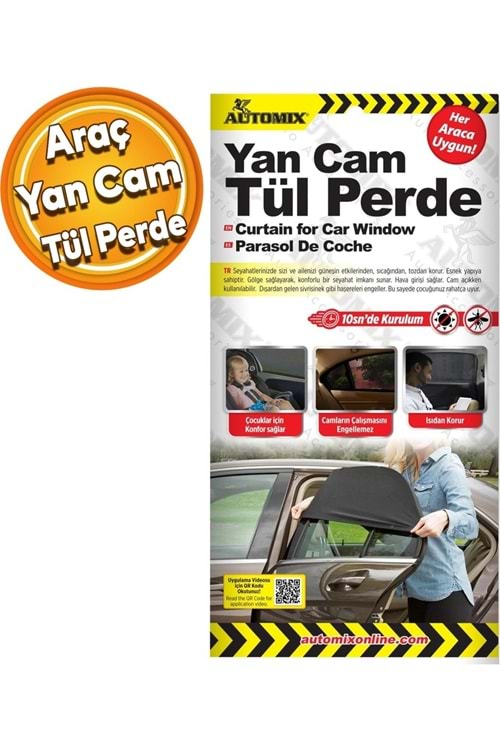 YAN CAM TUL PERDE SIYAH KAPIYA GECME