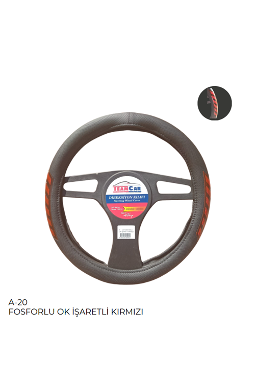 DIREKSIYON KILIFI POSETLI GECME 38CM FOSFORLU OK KIRMIZI