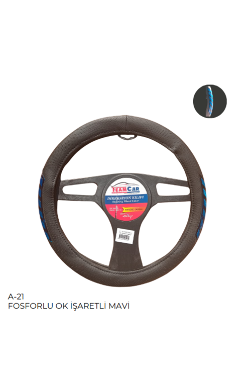 DIREKSIYON KILIFI POSETLI GECME 38CM FOSFORLU OK MAVI