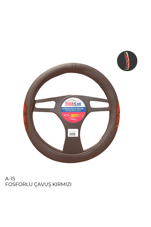 DIREKSIYON KILIFI POSETLI GECME 38CM FOSFORLU CAVUS KIRMIZI