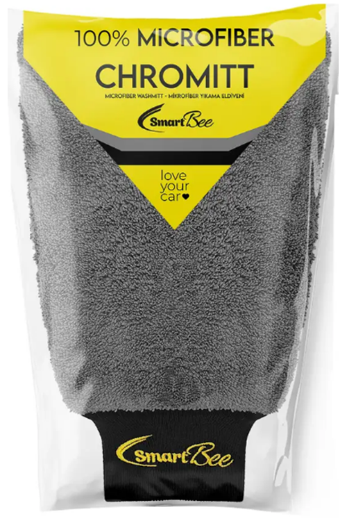 CHROMITT 440GSM Dark Grey Microfiber Auto Washmitt 22x29cm - SMB322