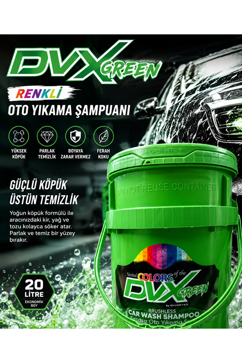 DVX GREEN RENKLİ ŞAMPUAN KOVA 20 LT