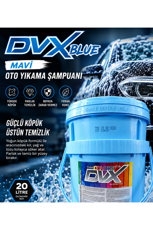 DVX BLUE MAVİ ŞAMPUAN KOVA 20 LT