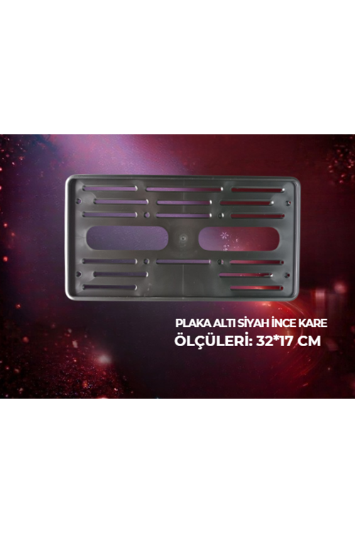 PLAKA ALTI SIYAH INCE KARE