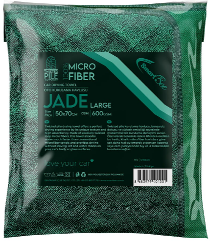 JADE Twisted Pile Drying Towel 60×90cm 600gsm – Dark Green