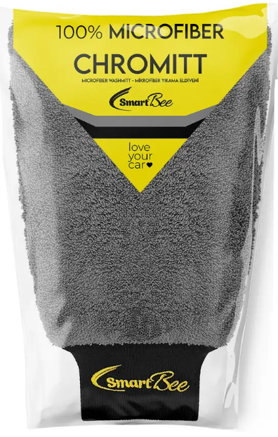CHROMITT 440GSM Dark Grey Microfiber Auto Washmitt 22x29cm - SMB322