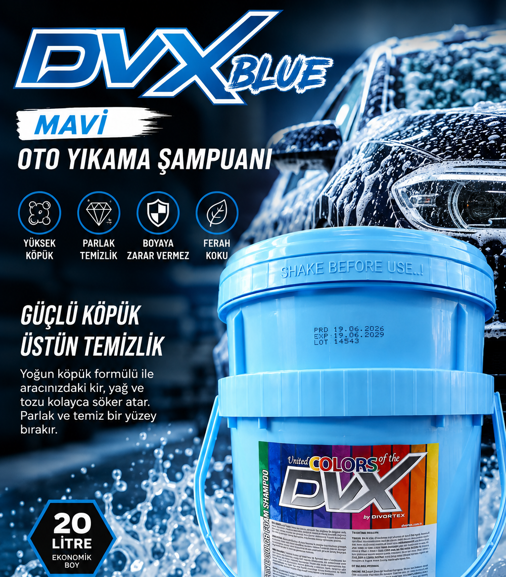 DVX BLUE MAVİ ŞAMPUAN KOVA 20 LT