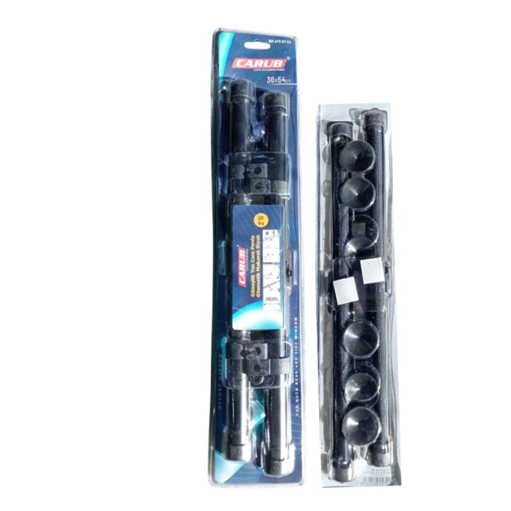 PERDE YAN CAM MAKARALI OTOMATIK SIYAH 40x45CM 2LI