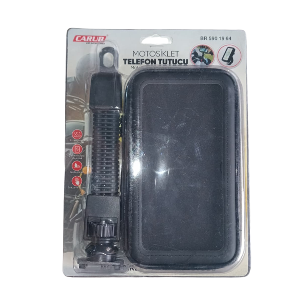MOTOSIKLET TELEFON TUTUCU DERI FERMUARLI 18X10CM