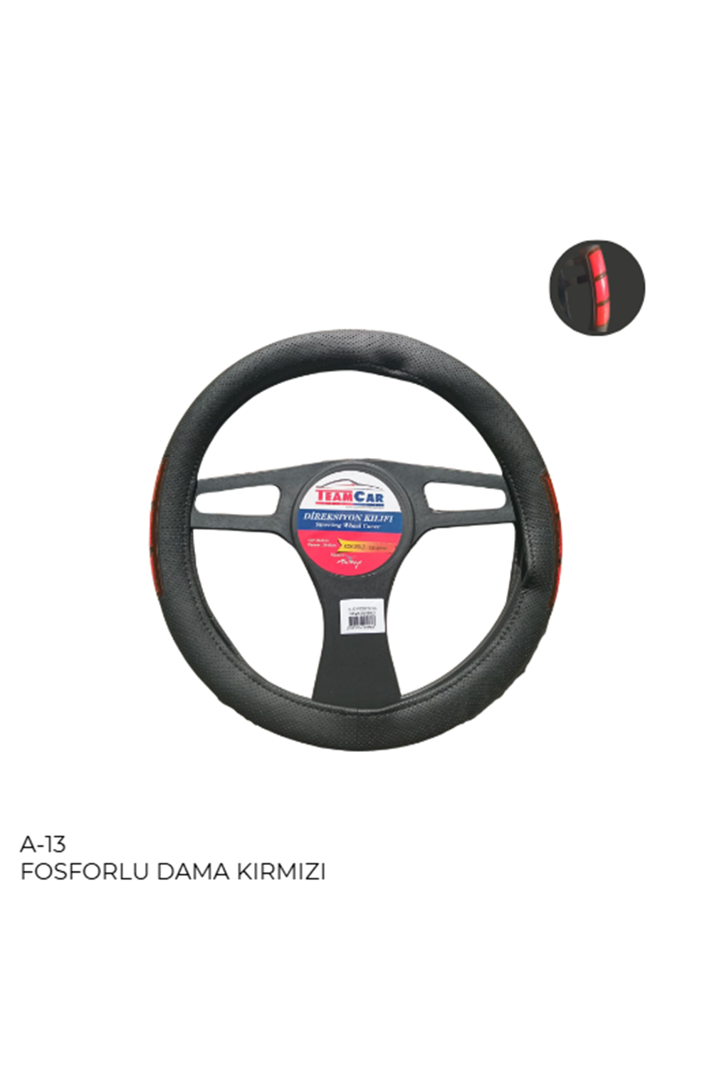 DIREKSIYON KILIFI POSETLI GECME 38CM FOSFORLU DAMA KIRMIZI