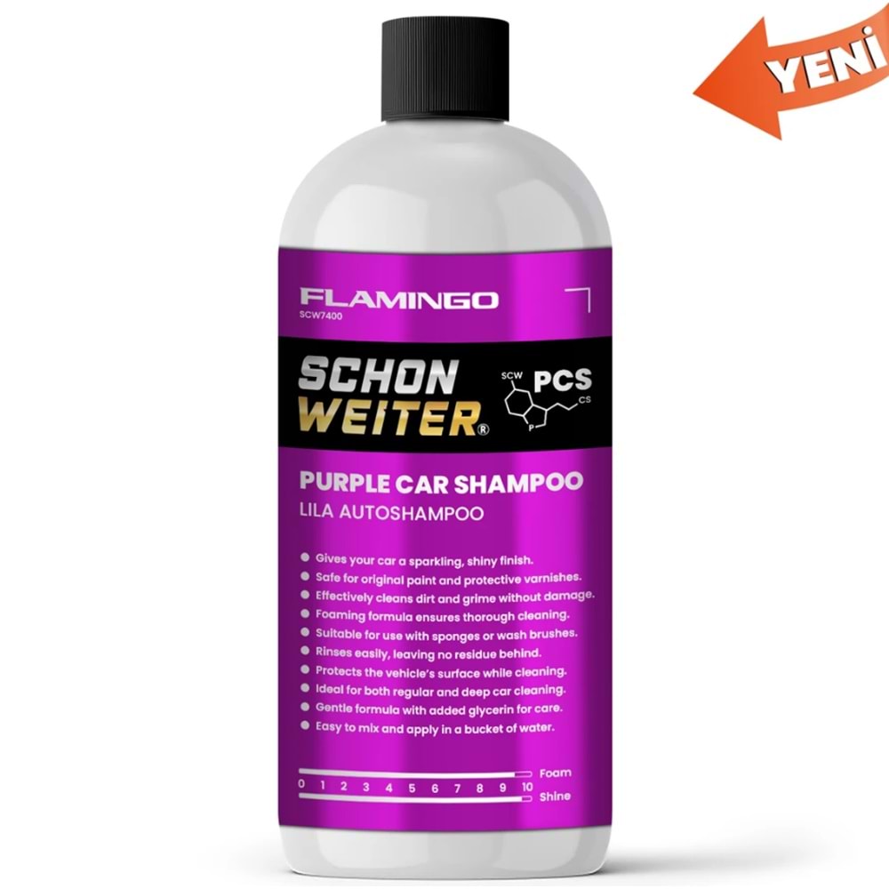 Schön Weiter Schön Weiter PCS Purple Car Shampoo Flamingo 500 Ml - Mor Renkli Cilalı Oto Şampuanı