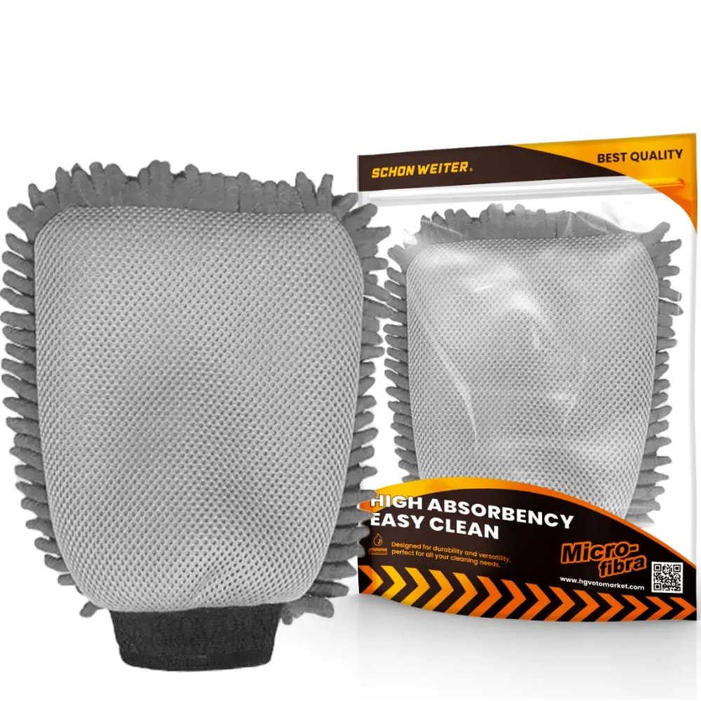 Schön Weiter Schön Weiter Gri Double Side Makarna Yıkama Eldiveni