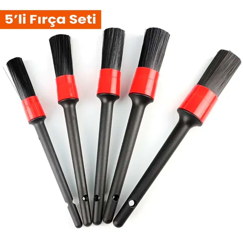 HGV 5'li Araç Temizleme Fırça Seti