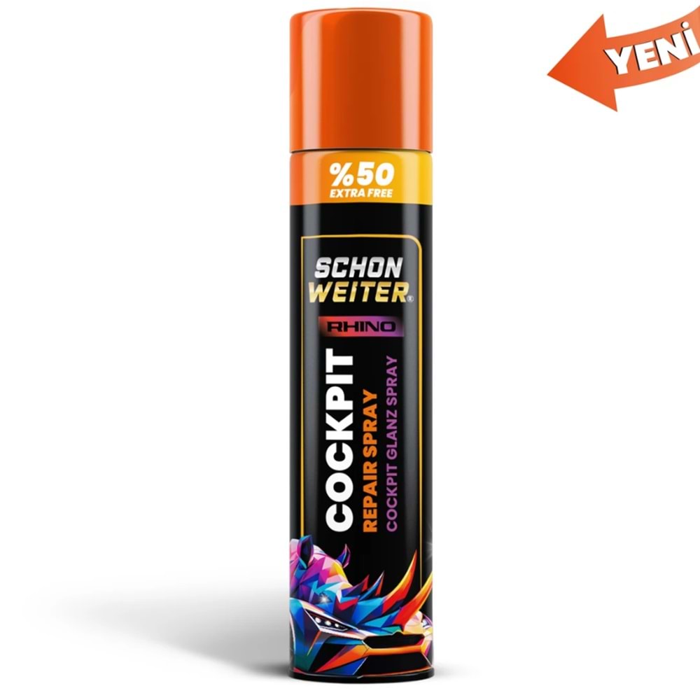 Schön Weiter Torpido Parlatıcı Yenileyici Sprey Cockpit Repair Spray [RHINO] 750Ml