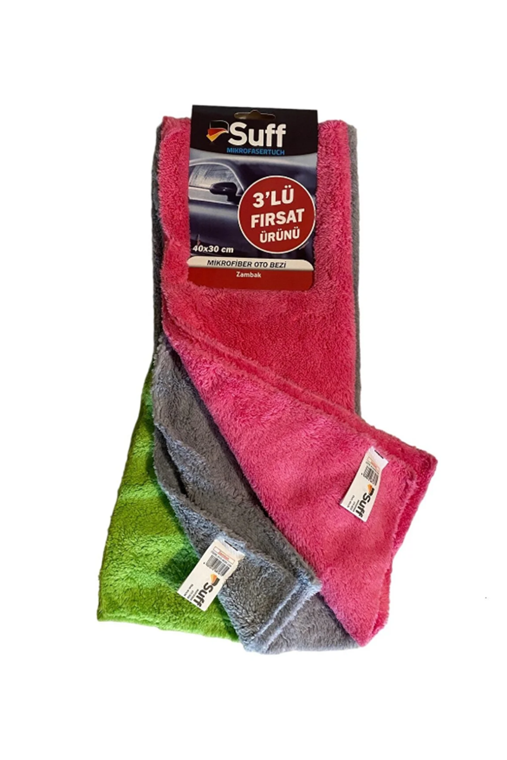 SUFF 3 LÜ FIRSAT MIKROFIBER CILA BEZI (ZAMBAK) 40X30