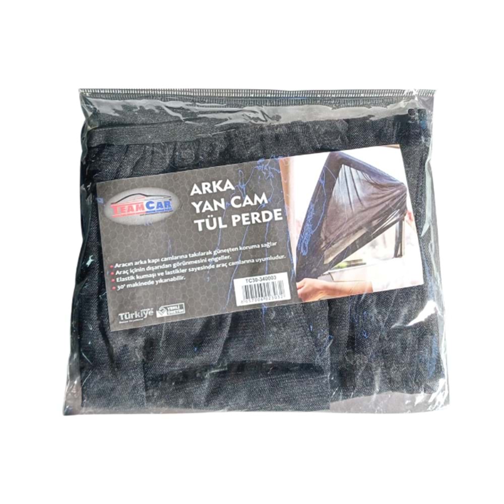 YAN CAM TUL PERDE SIYAH KAPIYA GECME ADET